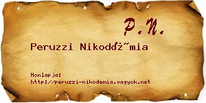 Peruzzi Nikodémia névjegykártya